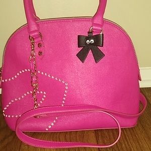 Hot Pink Betsey Johnson Bag With Strap